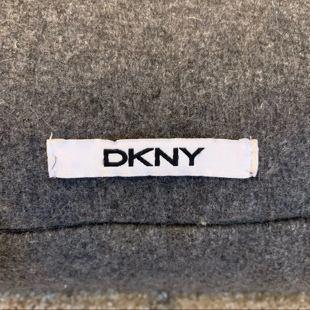 DKNY Accent Gray Wool Decorative‎ Pillow